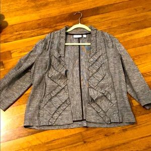 Open front lightweight blazer, 3/4 sleeve